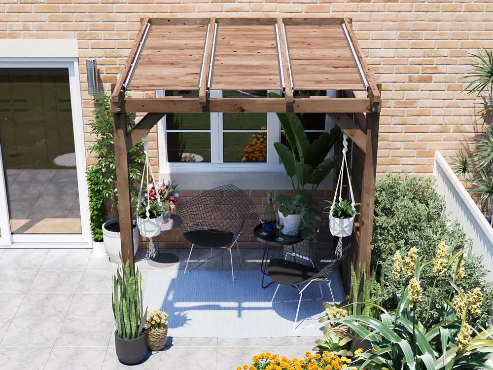 Brise Soleil With Privacy Panel Approx. W2m x D1.8m / W6'6" x D6'