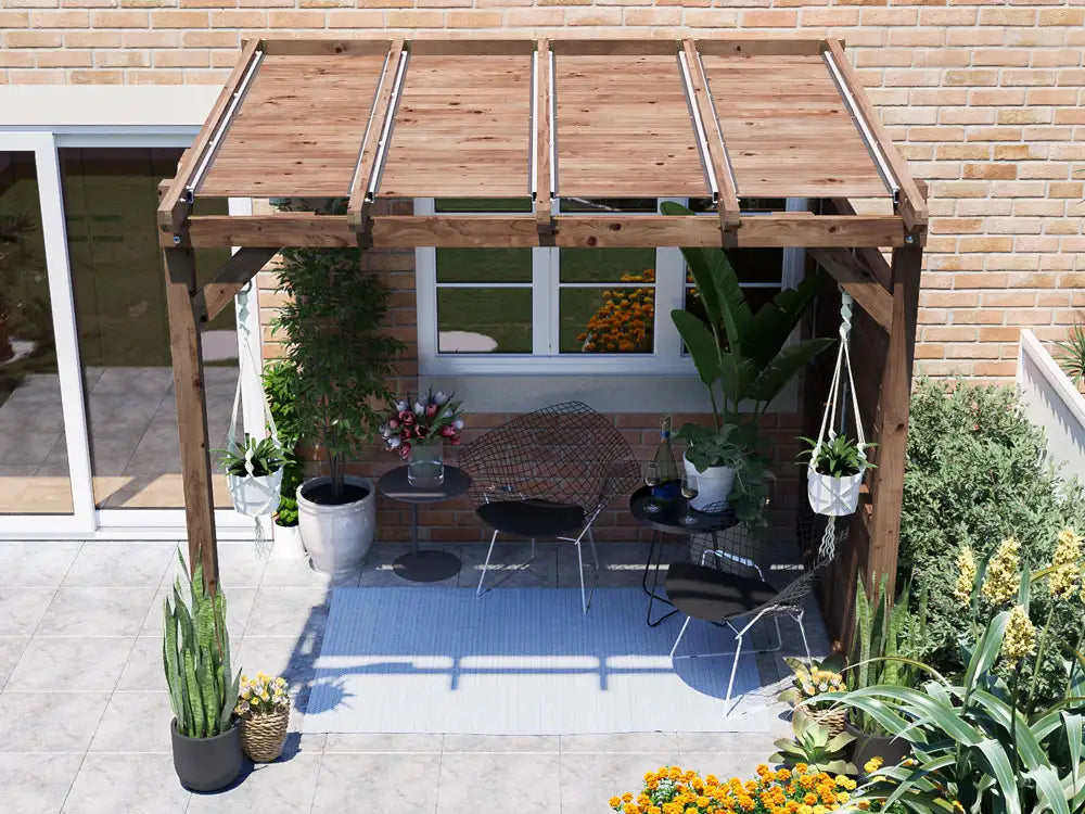 Brise Soleil With Privacy Panel Approx. W2.6m x D1.8m / W9' x D6'