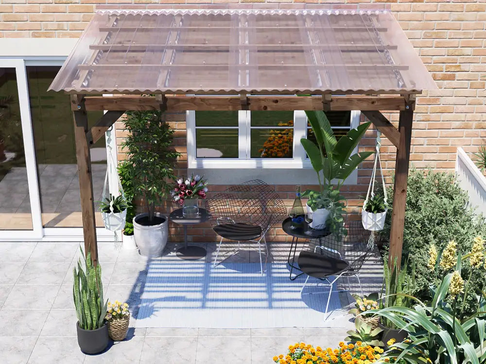 Brise Soleil With Roof Approx. W2.6m x D1.8m / W9' x D6'