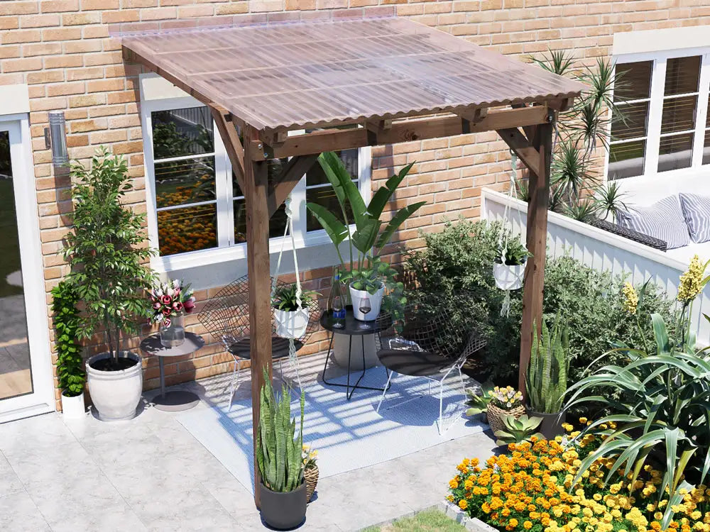 Brise Soleil With Roof Approx. W2m x D1.8m / W6'6" x D6'