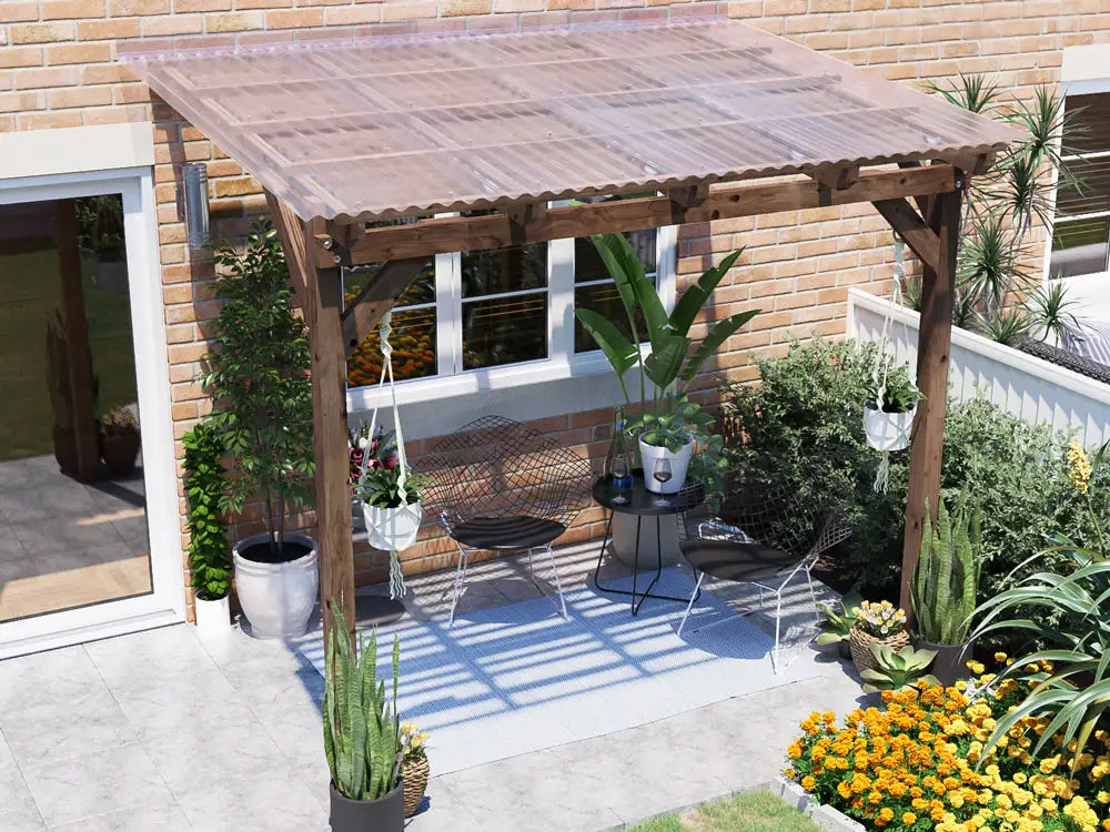 Brise Soleil With Roof Approx. W2.6m x D1.8m / W9' x D6'