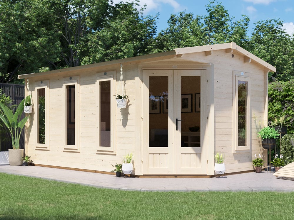 DaftBadger Corner Log Cabin