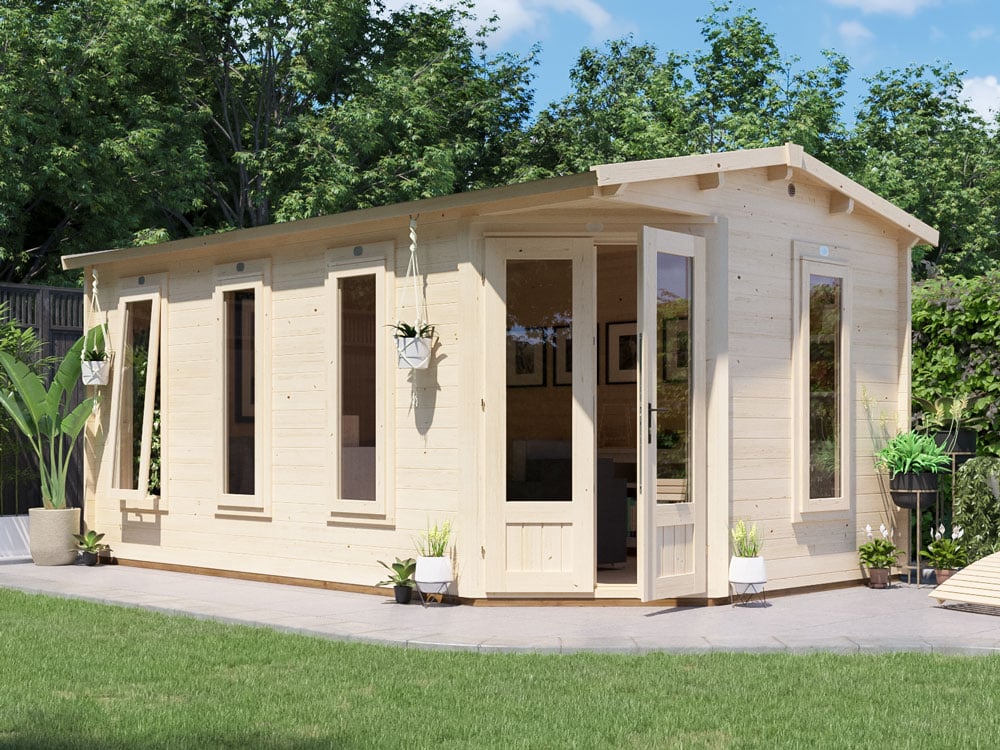 DaftBadger Corner Log Cabin