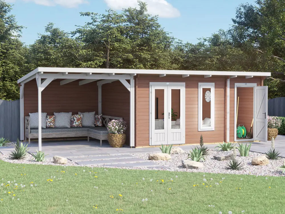 EvilAssassin Log Cabin with Gazebo