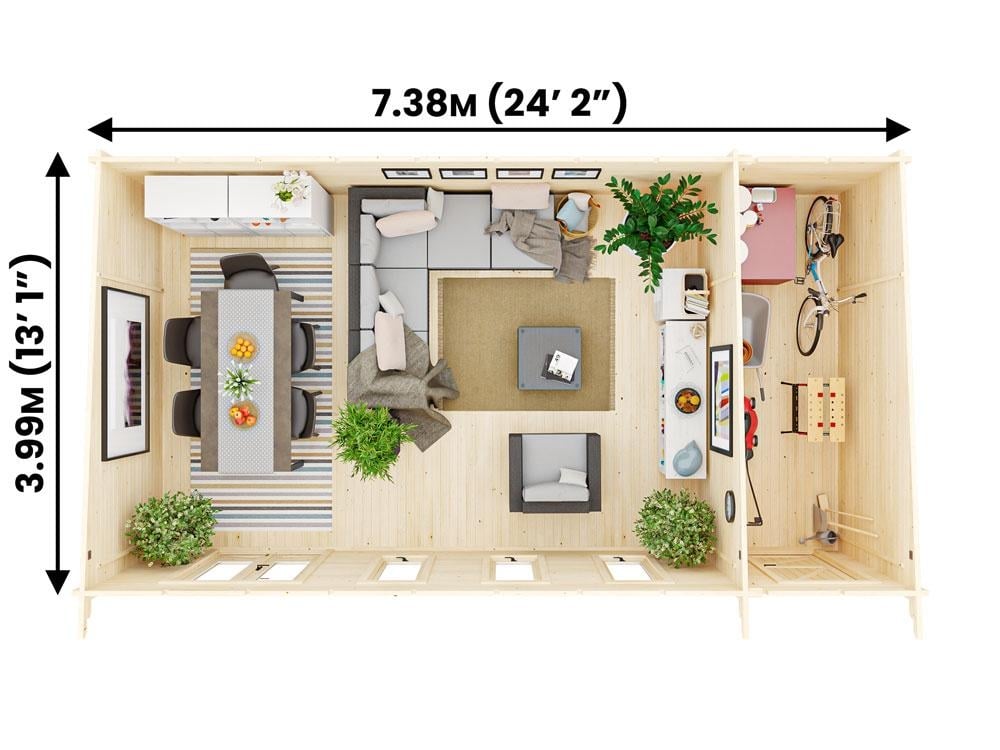 EvilAmy Multi Room Log Cabin