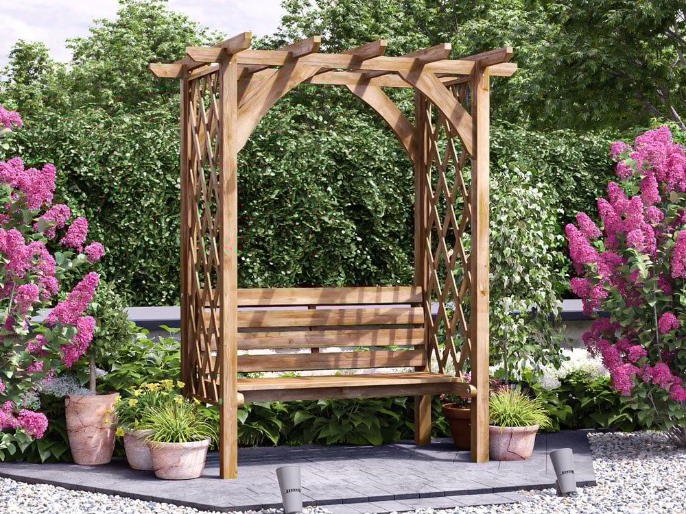 Jasmine Pergola with Seat