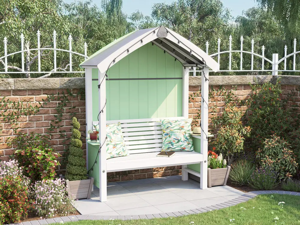 Summerset Painted Seated Garden Arbour