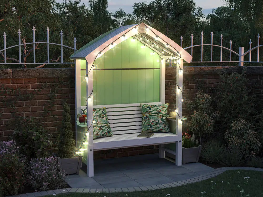 Summerset Painted Seated Garden Arbour