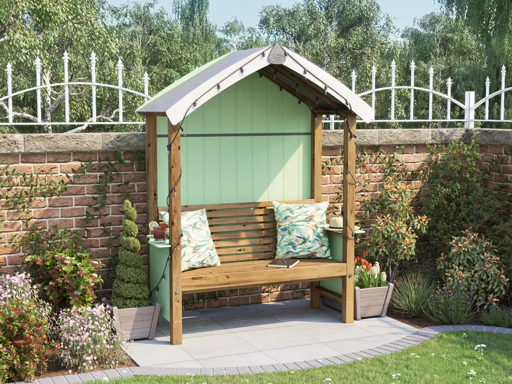 Summerset Painted Seated Garden Arbour