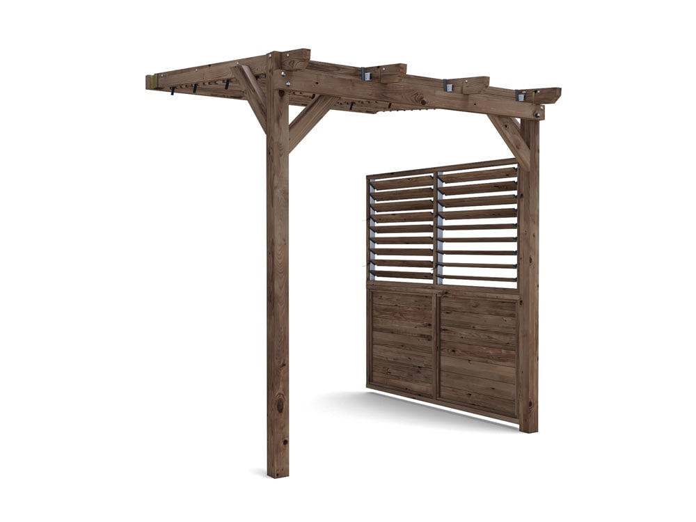 Brise Soleil With Privacy Panel Approx. W2m x D1.8m / W6'6" x D6'