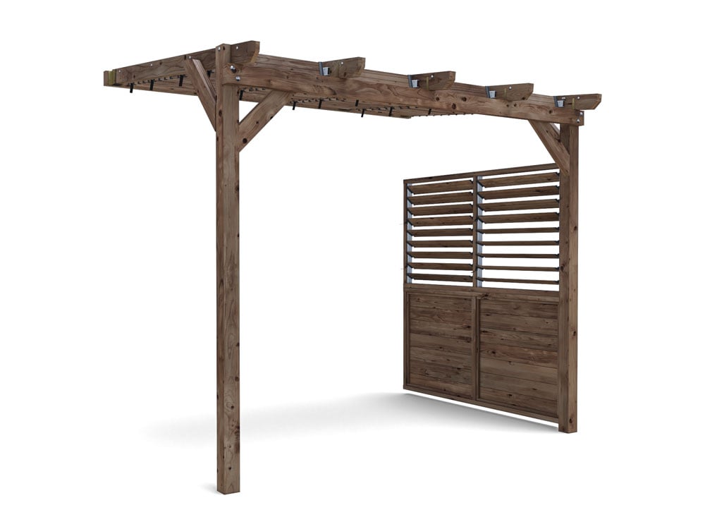 Brise Soleil With Privacy Panel Approx. W2.6m x D1.8m / W9' x D6'