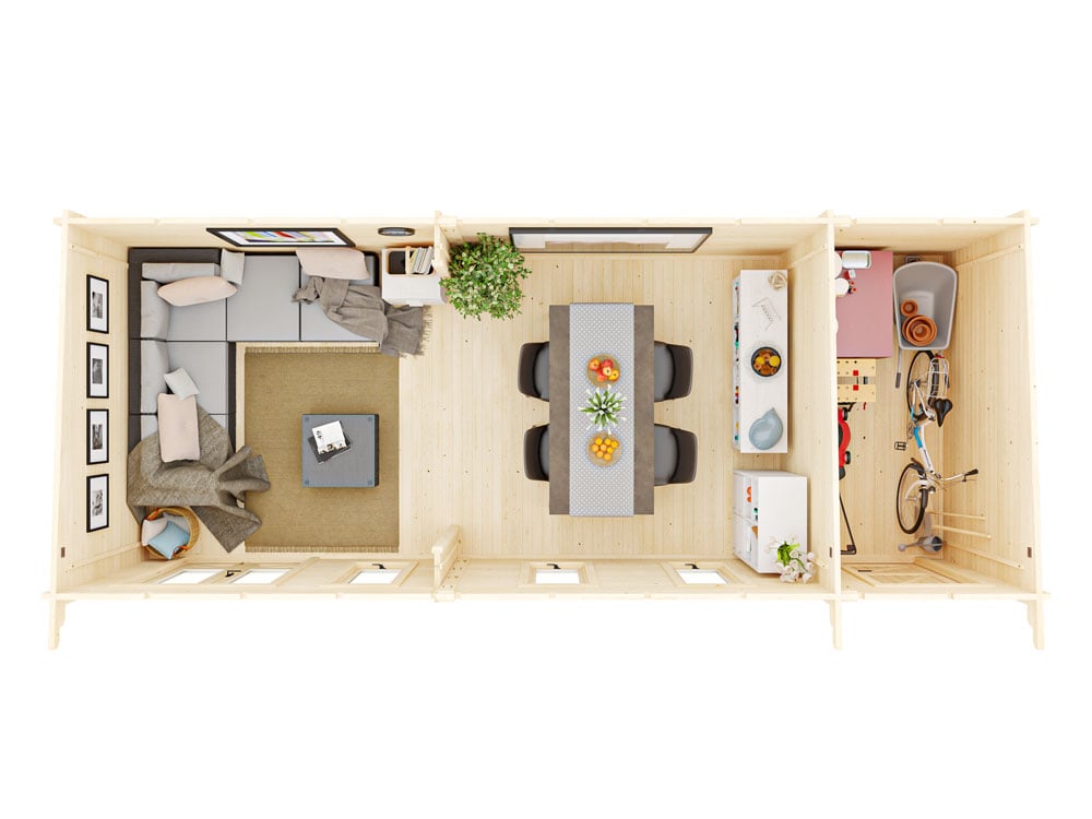 EvilAmy Multi Room Log Cabin