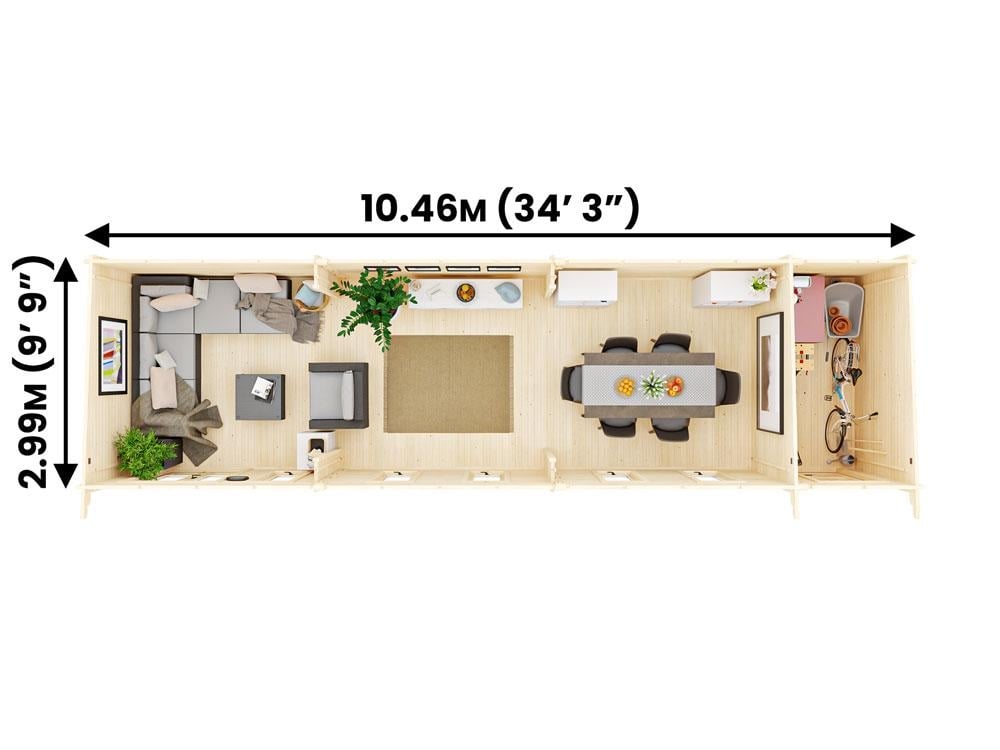 EvilAmy Multi Room Log Cabin