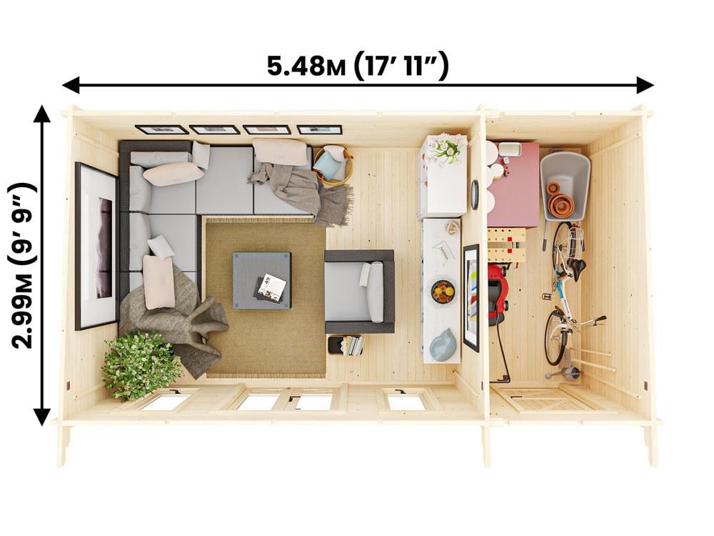 Multi Room Log Cabin