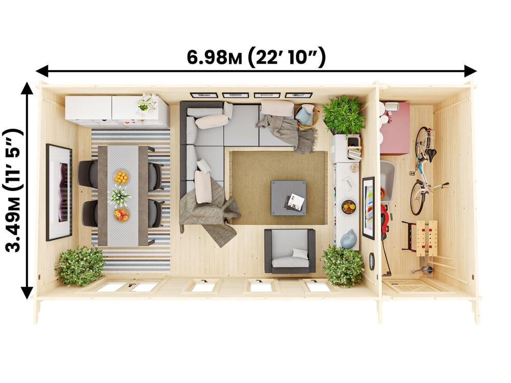 EvilAmy Multi Room Log Cabin