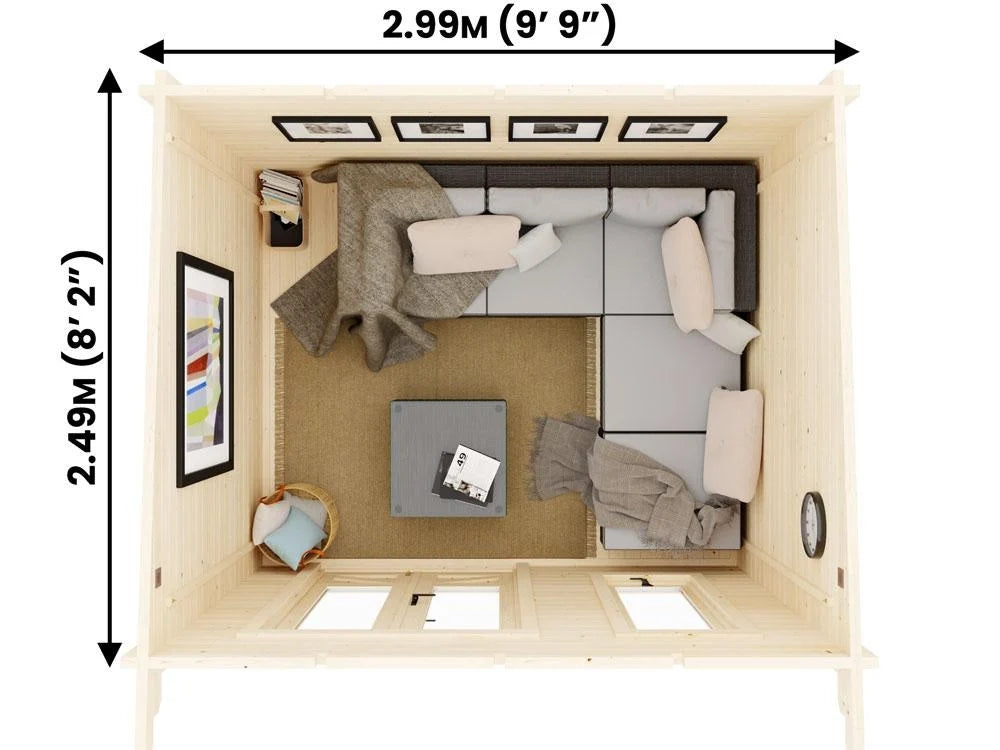 Terminator Pent Log Cabin